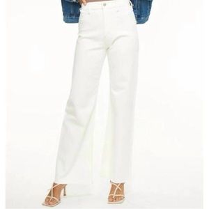 White Pistola wide leg jeans size 24